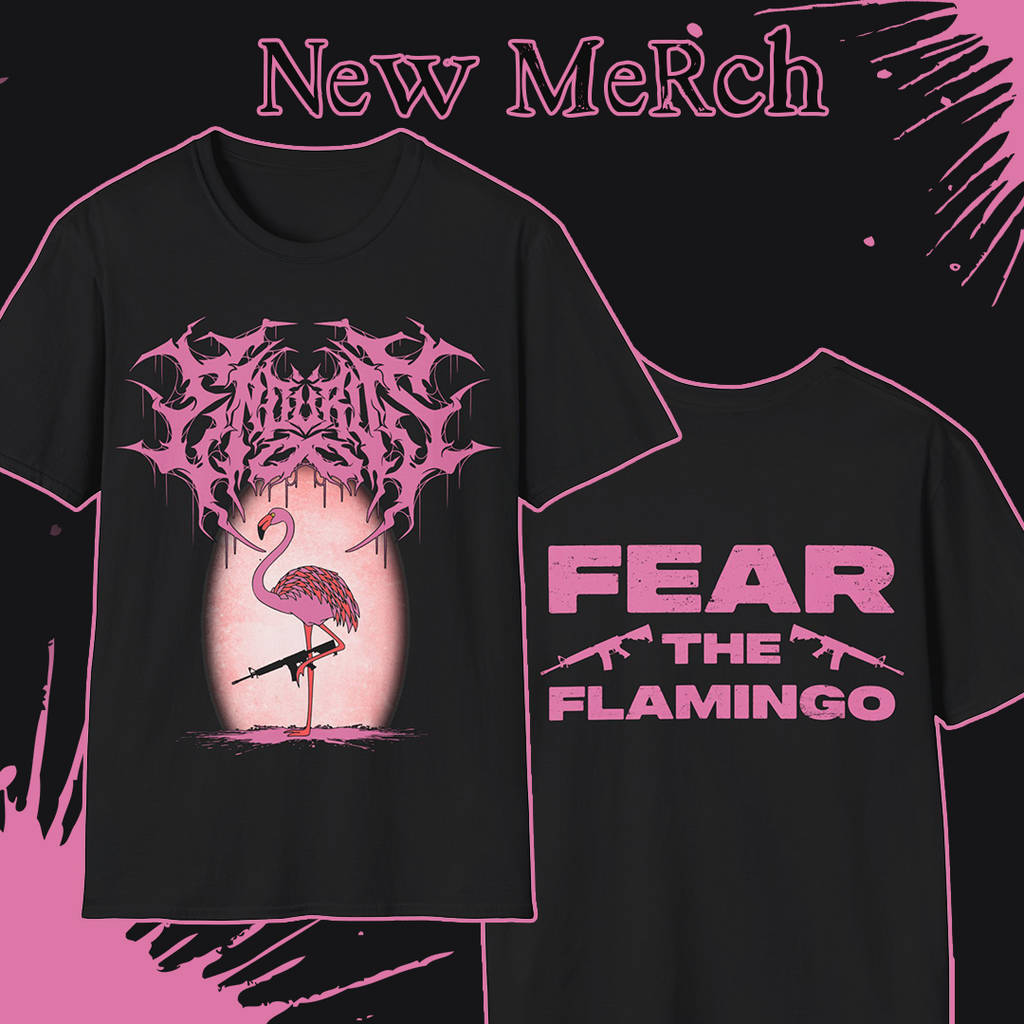 Endurus - Fear the Flamingo Black - T-shirt